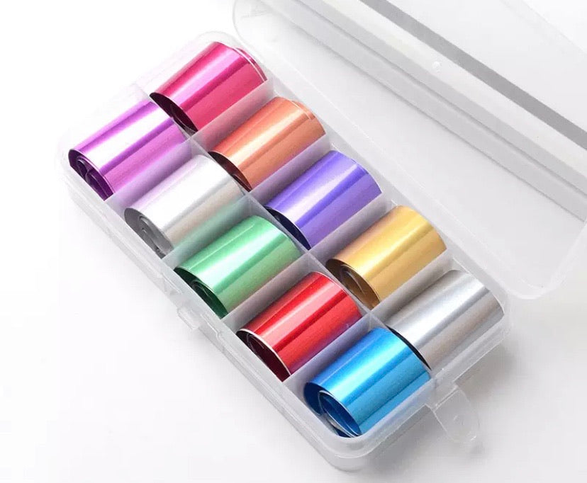 Transfer Foil Box - Satin Colorful Mix - Kentro Beauty Supplies Ireland