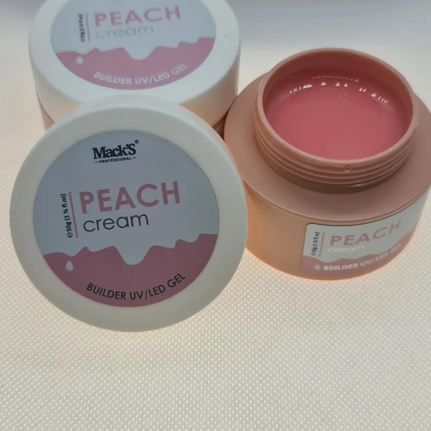 Mack’s Hard Builder Gel - Peach Cream - Kentro Beauty Supplies Ireland