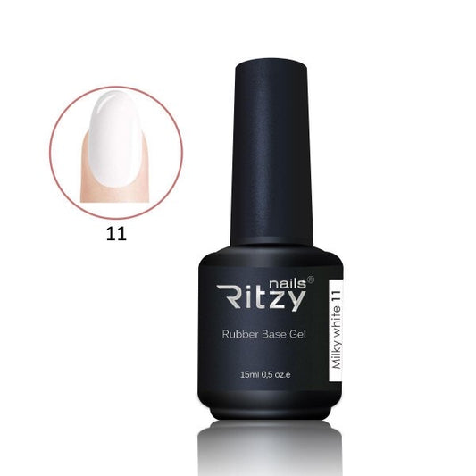 Ritzy Rubber Base - MILKY WHITE 11 - Kentro Beauty Supplies Ireland