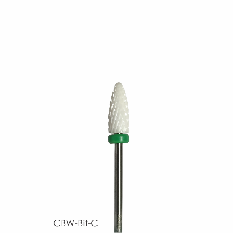 Mack’s White Ceramic Drill Bit - Flame C - Kentro Beauty Supplies Ireland