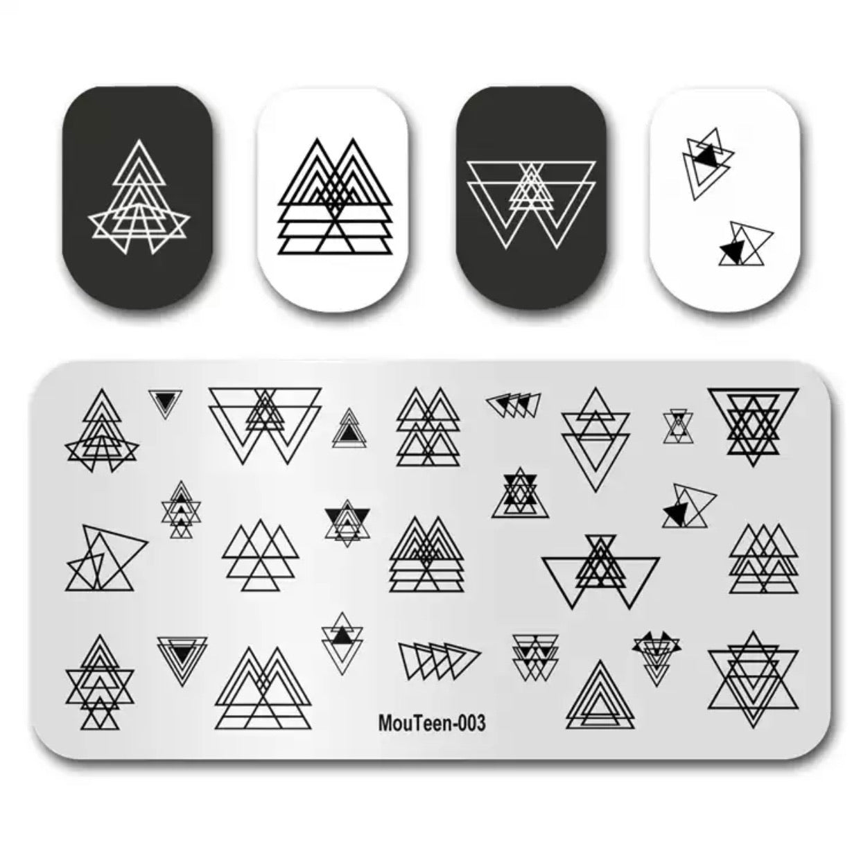 Nail Stamping Plate - Triangles - Kentro Beauty Supplies Ireland