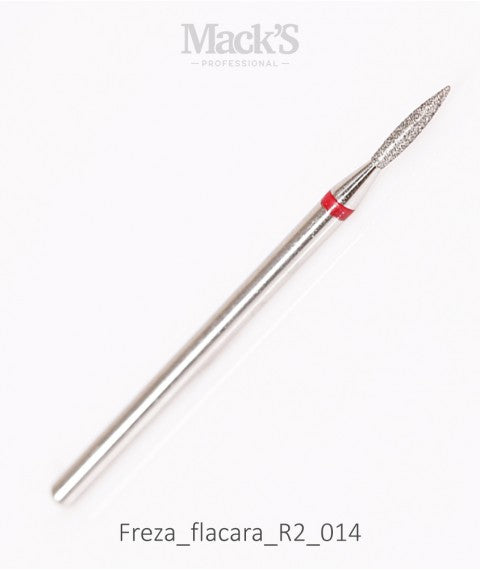 Mack’s Diamond Drill Bit FLAME Red - R2/014 - Kentro Beauty Supplies Ireland
