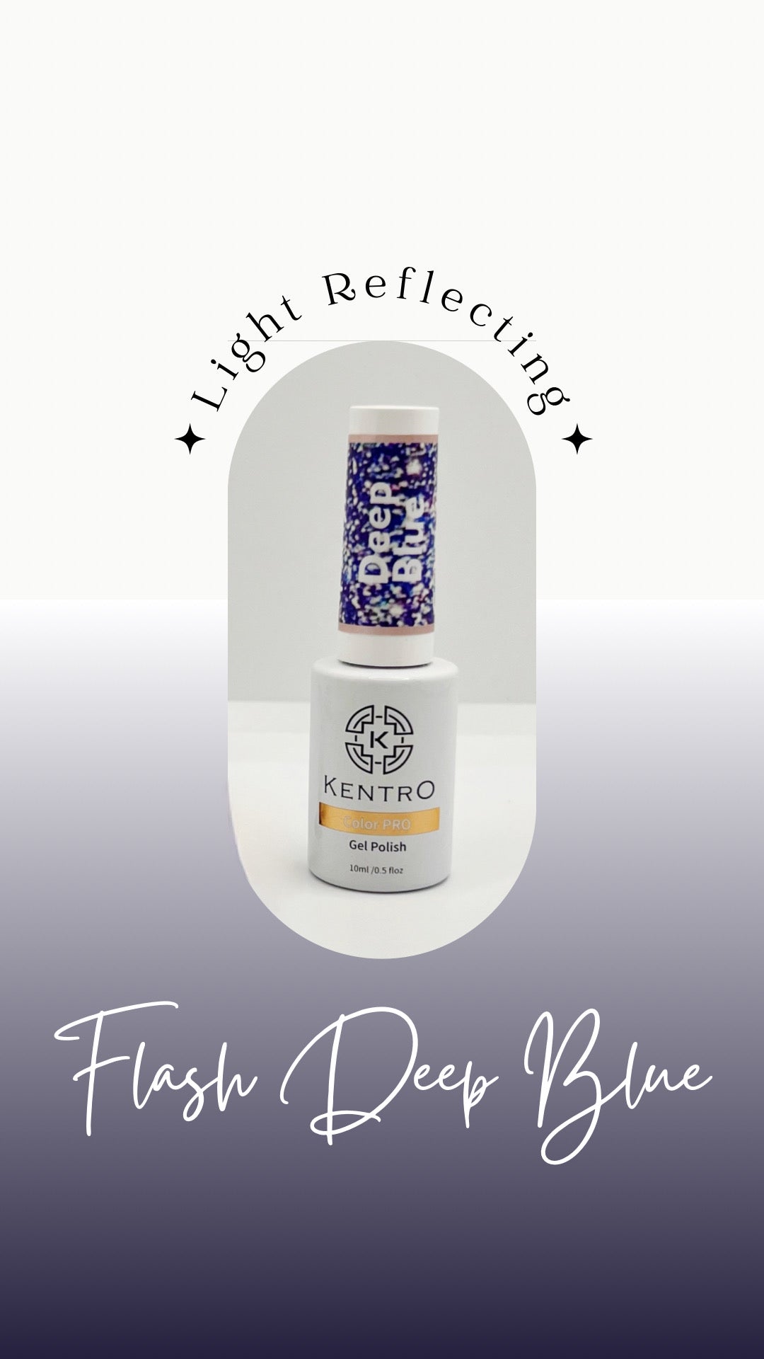Kentro Color PRO Gel Polish 10ml - Flash Deep Blue - Kentro Beauty Supplies Ireland