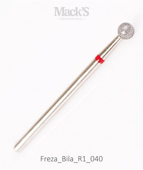 Mack’s Diamond Drill Bit BALL Red - R1/040 - Kentro Beauty Supplies Ireland