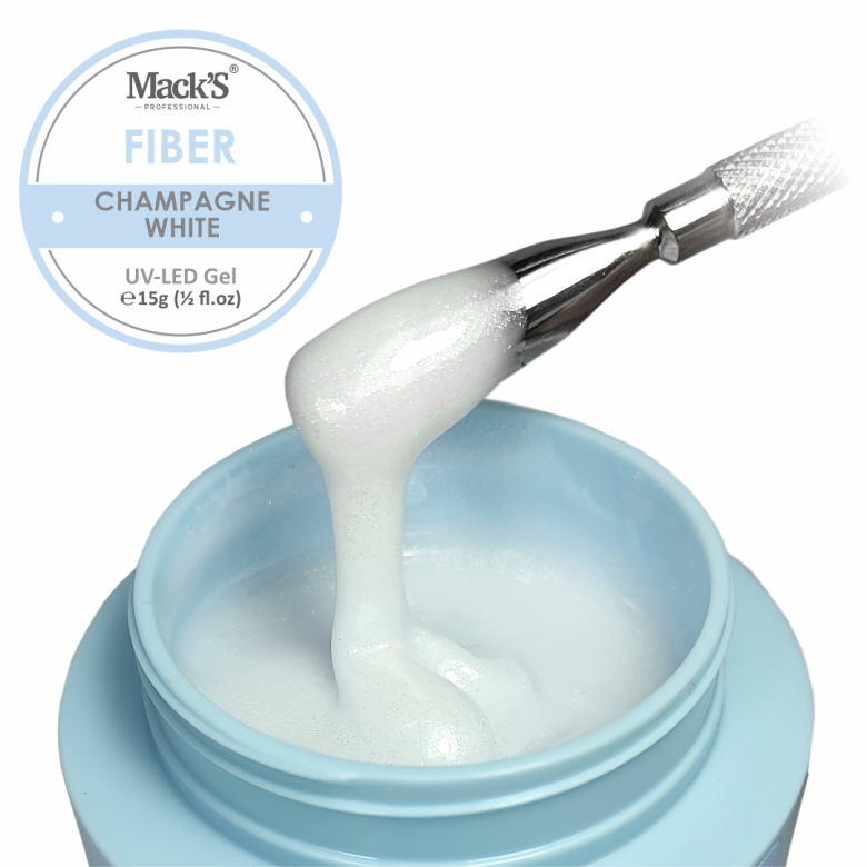 Mack’s Fiber Builder Gel - Champagne White - Kentro Beauty Supplies Ireland