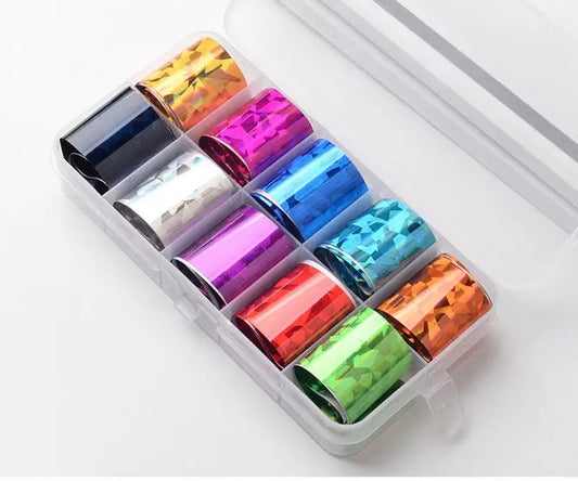 Transfer Foils Box - Shattered Glass Effect - Kentro Beauty Supplies Ireland