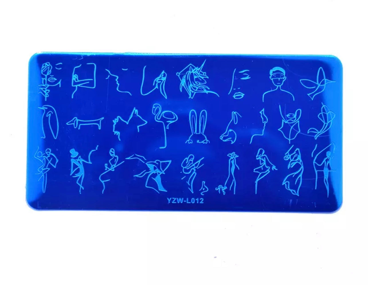 Nail Stamping Plate - Silhouettes - Kentro Beauty Supplies Ireland