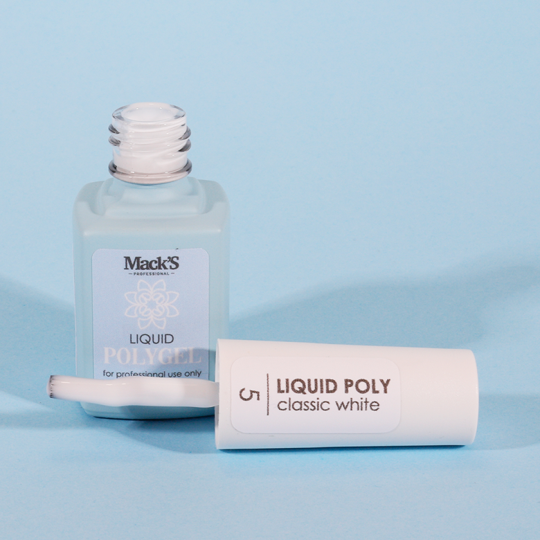 Mack’s Liquid PolyGel - Classic White 5 - Kentro Beauty Supplies Ireland
