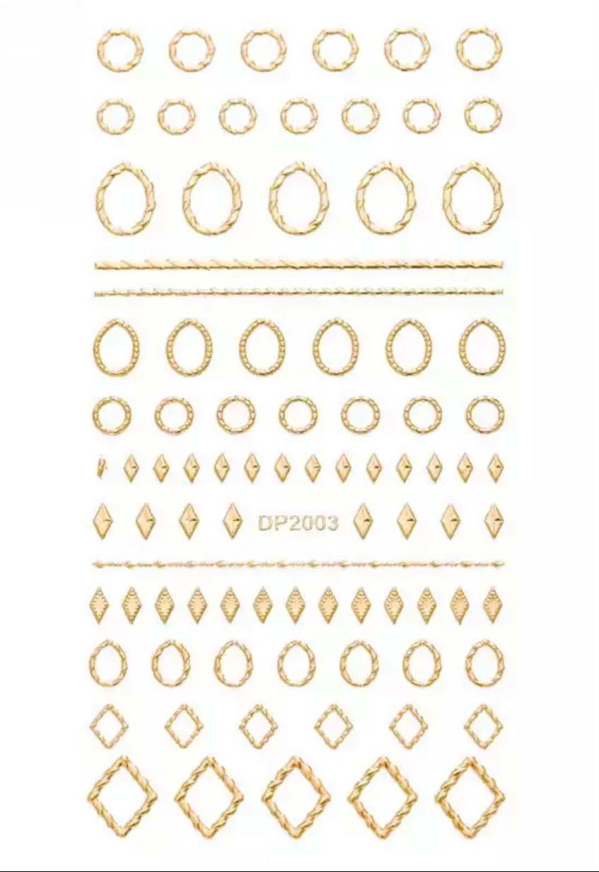 3D Jewelry Nail Art Stickers - Kentro Beauty Supplies Ireland
