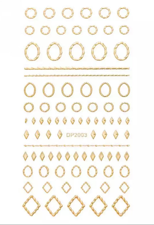 3D Jewelry Nail Art Stickers - Kentro Beauty Supplies Ireland