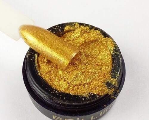 BrillBird Chrome Powder - Antique Light Gold - Kentro Beauty Supplies Ireland