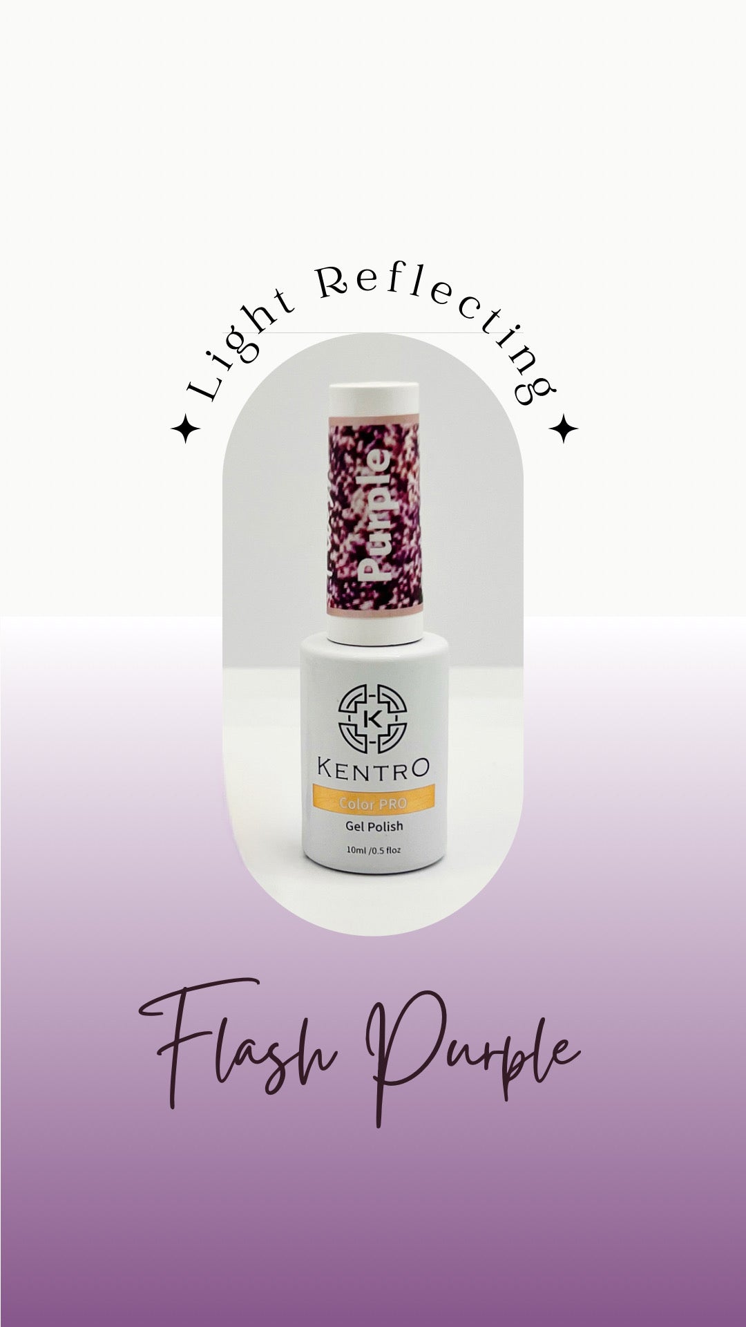 Kentro Color PRO Gel Polish 10ml - Flash Purple - Kentro Beauty Supplies Ireland