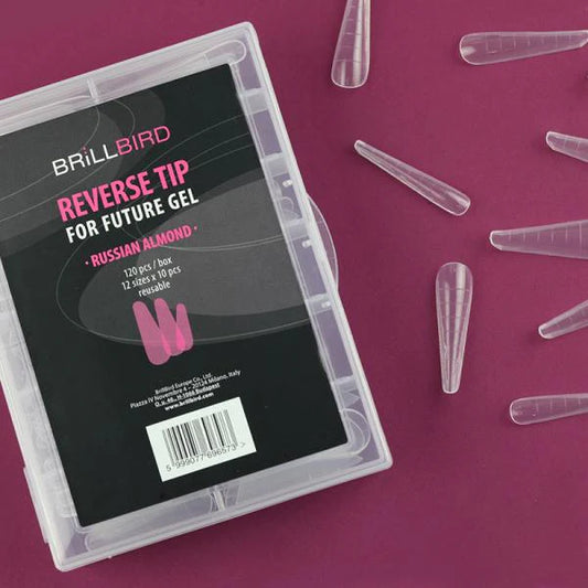 Brillbird Reverse Tips - Russian Almond - Kentro Beauty Supplies Ireland