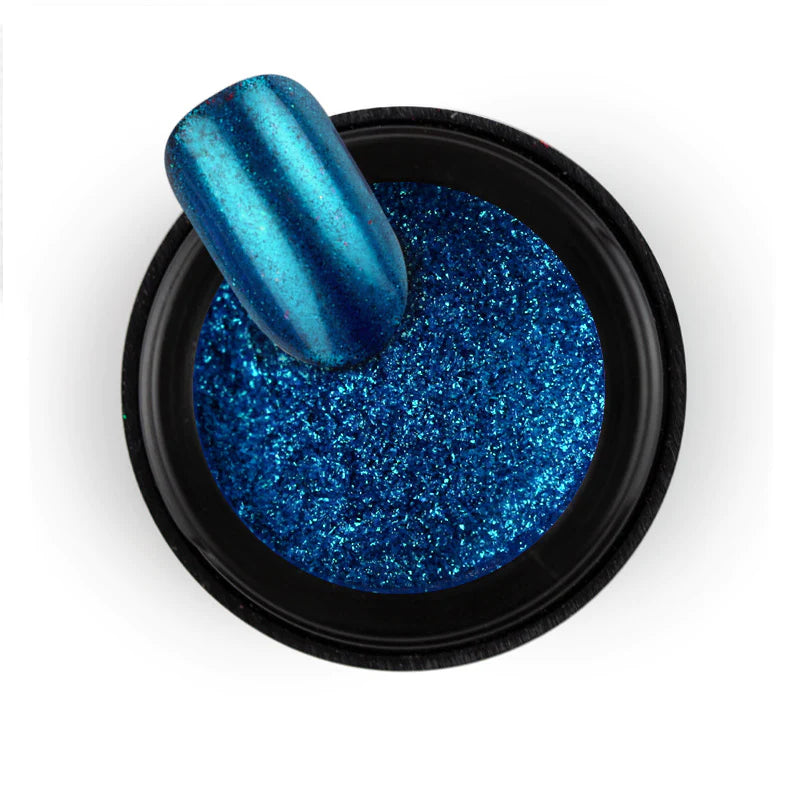 Brillbird Chrome Powder - Mirror Blue - Kentro Beauty Supplies Ireland