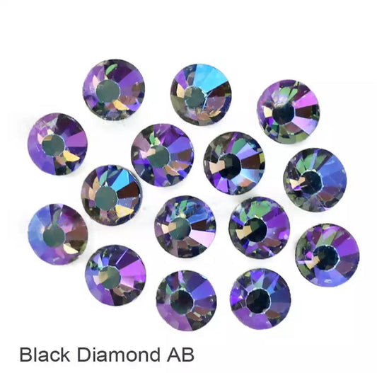 Highest Quality Crystals - Black Diamond AB - Mixed Sizes (SS3-SS20) - Kentro Beauty Supplies Ireland