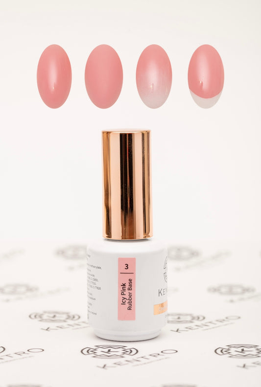 Kentro Rubber Base - Icy Pink 3 - Kentro Beauty Supplies Ireland