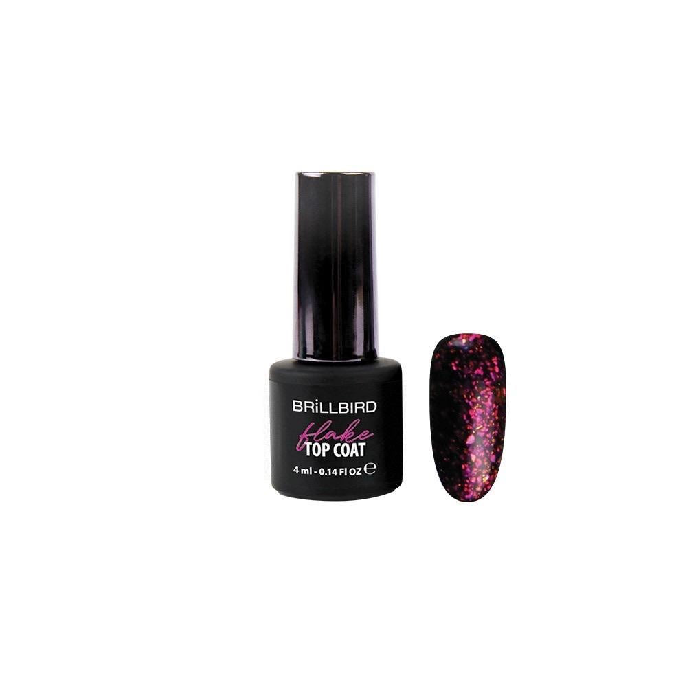 BrillBird Flake Top Gel 2 Rose Gold - Kentro Beauty Supplies Ireland