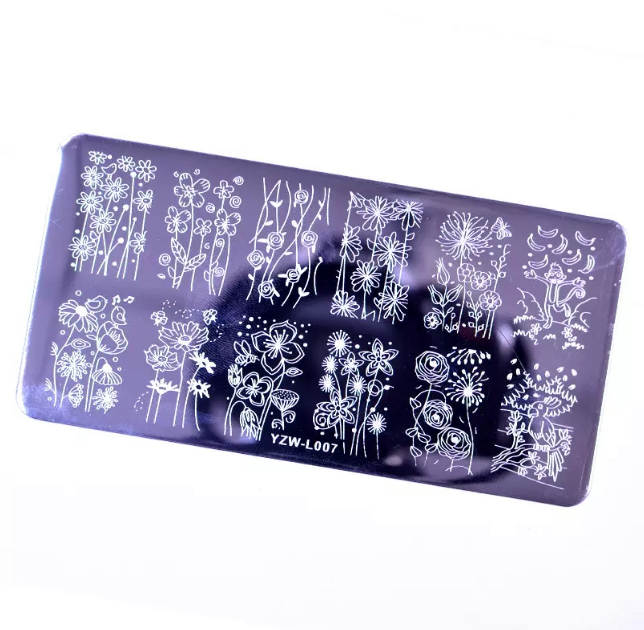 Nail Stamping Plate - Flower Patterns - Kentro Beauty Supplies Ireland
