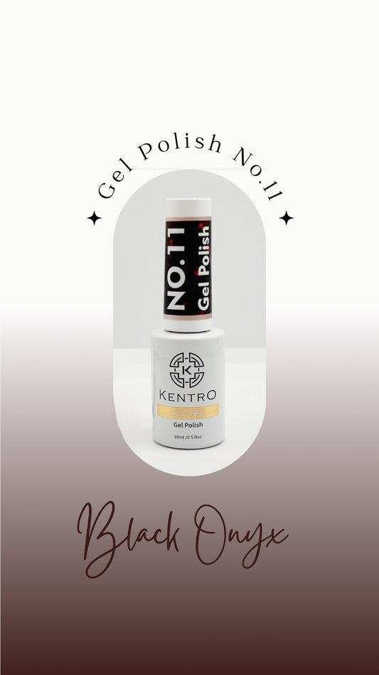 Kentro Color PRO Gel Polish 10ml - Black Onyx No.11 - Kentro Beauty Supplies Ireland