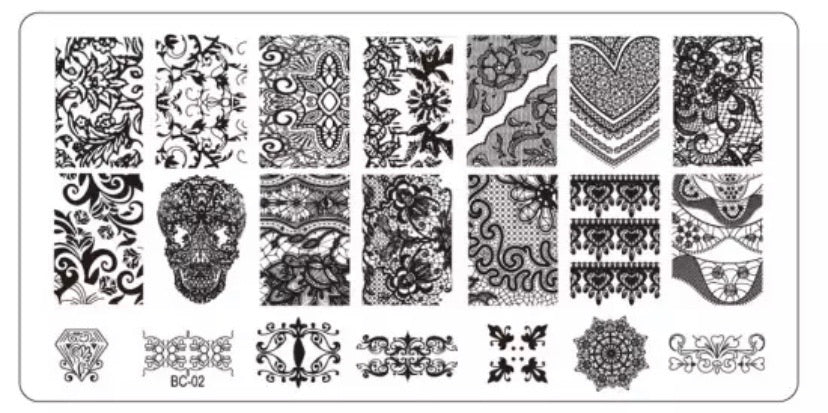 Nail Stamping Plate - No2 - Kentro Beauty Supplies Ireland