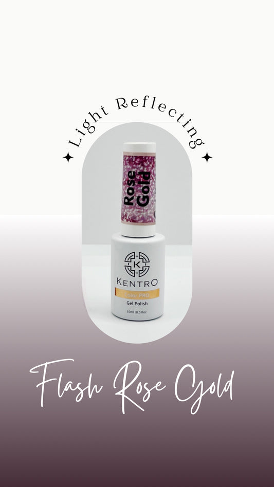 Kentro Color PRO Gel Polish 10ml - Flash Rose Gold - Kentro Beauty Supplies Ireland