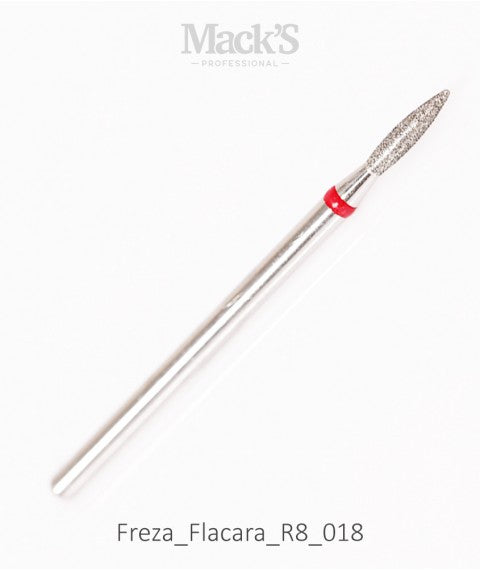 Mack’s Diamond Drill Bit FLAME Red - R8/018 - Kentro Beauty Supplies Ireland