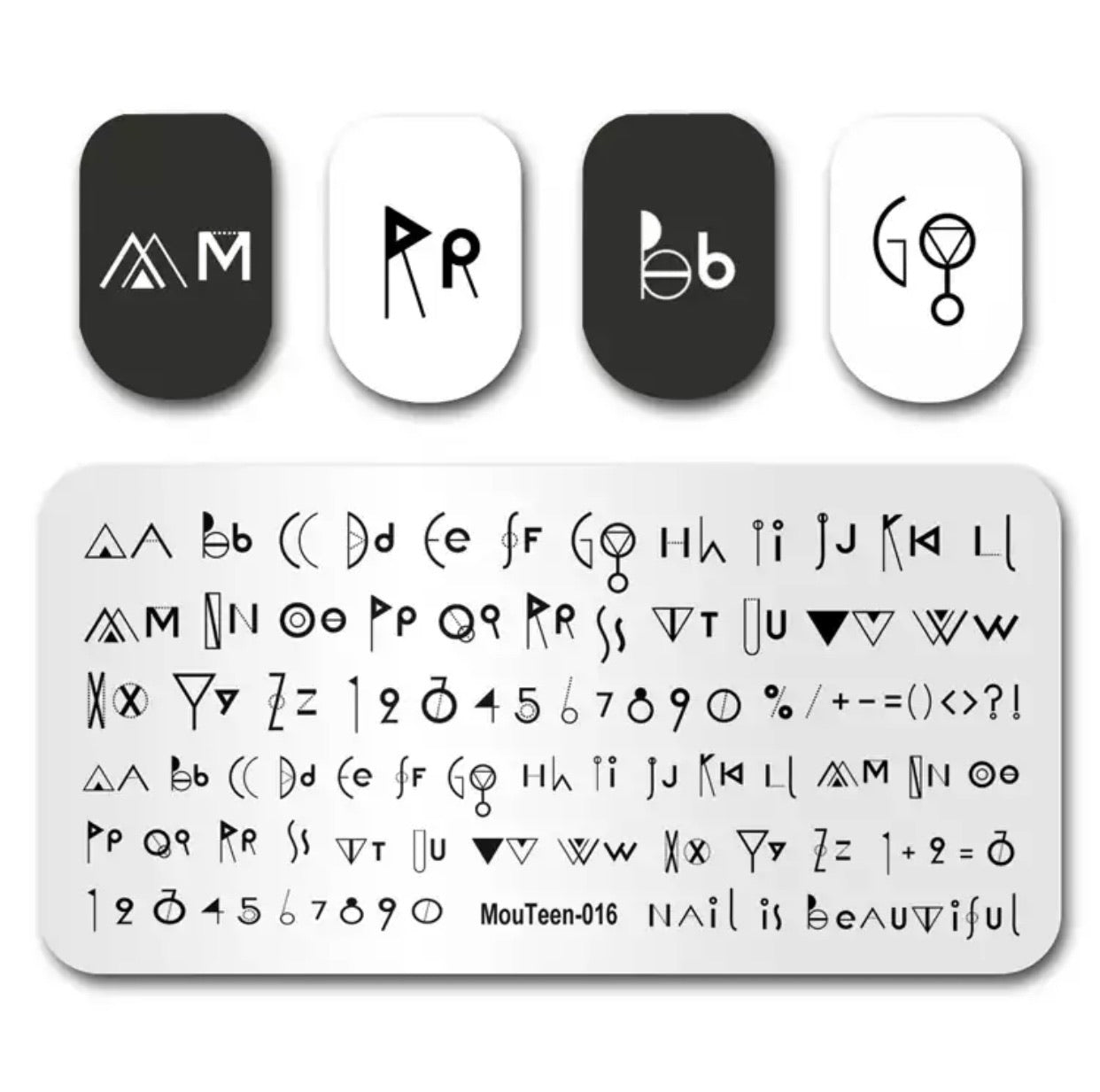 Nail Stamping Plate - Arabic Letters - Kentro Beauty Supplies Ireland