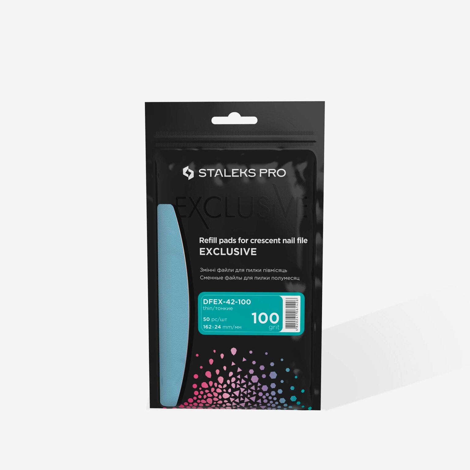 Staleks Disposable Files for crescent nail file - EXCLUSIVE 42 (50pcs) - Kentro Beauty Supplies Ireland