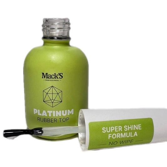 Mack’s Platinum Rubber Top 15ml - Kentro Beauty Supplies Ireland