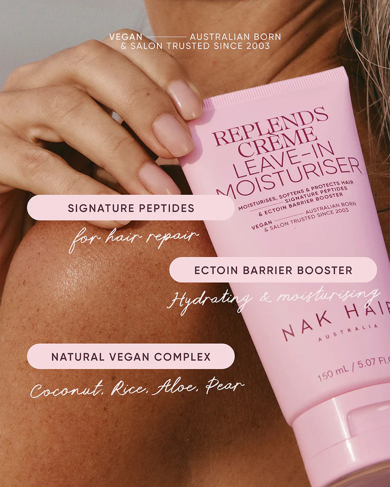 NAK Replends Crème Leave in Moisturizer 150ml - Kentro Beauty Supplies Ireland