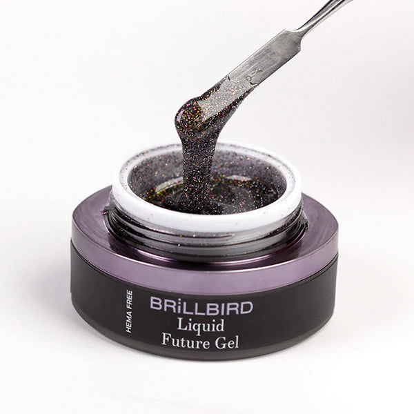 Brillbird Future Liquid Light Reflective Poly Gel - Midnight 15ml
