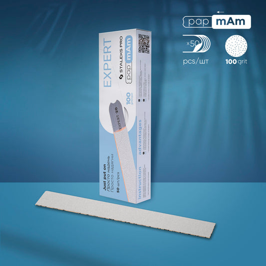Staleks Disposable White Files papMam - EXPERT 22 (50 pcs) - Kentro Beauty Supplies Ireland