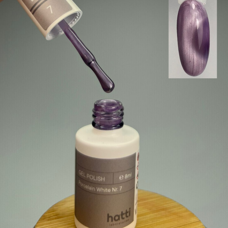 hatti Porcelain White cat eye gel polish N7/8ml - Kentro Beauty Supplies Ireland