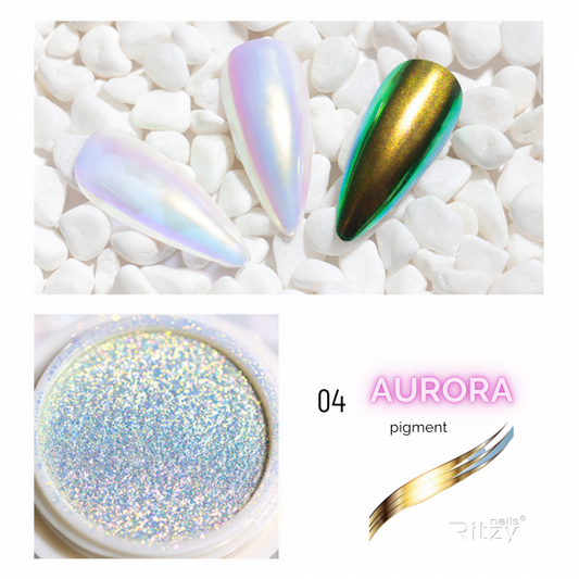 Ritzy AURORA (unicorn) Nail Art Powder 04 GOLDEN RAINBOW