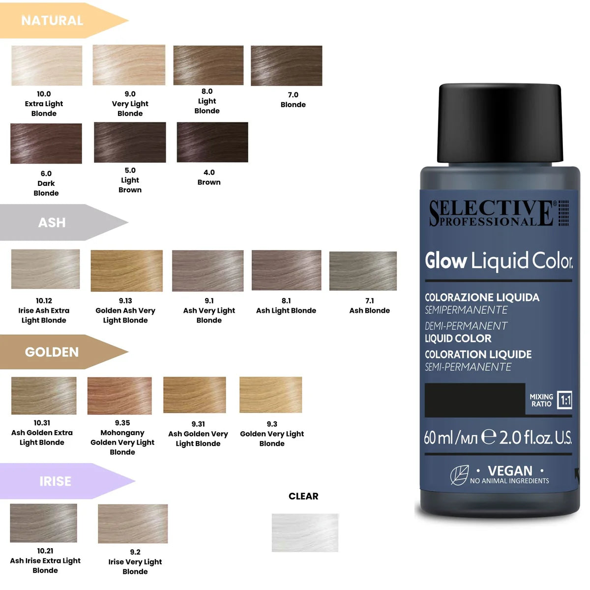 Glow Liquid Color 60ml - Kentro Beauty Supplies Ireland