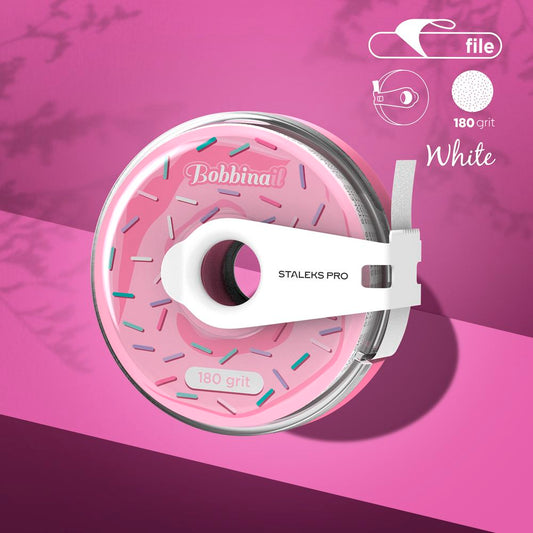 Staleks Disposable white abrasive tape EXPERT 180grit in a plastic case - Kentro Beauty Supplies Ireland