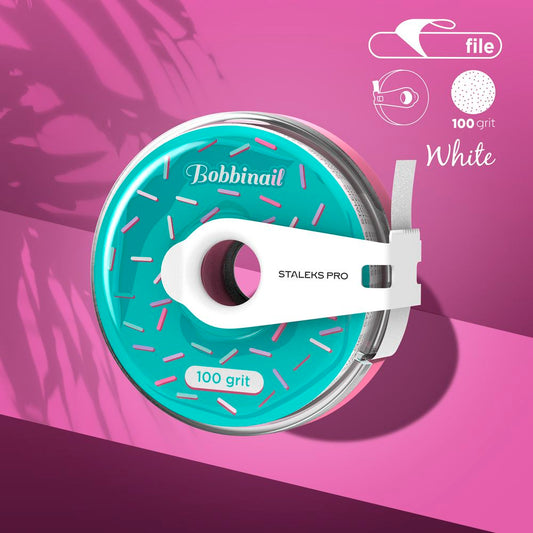 Staleks Disposable white abrasive tape EXPERT 100grit in a plastic case - Kentro Beauty Supplies Ireland