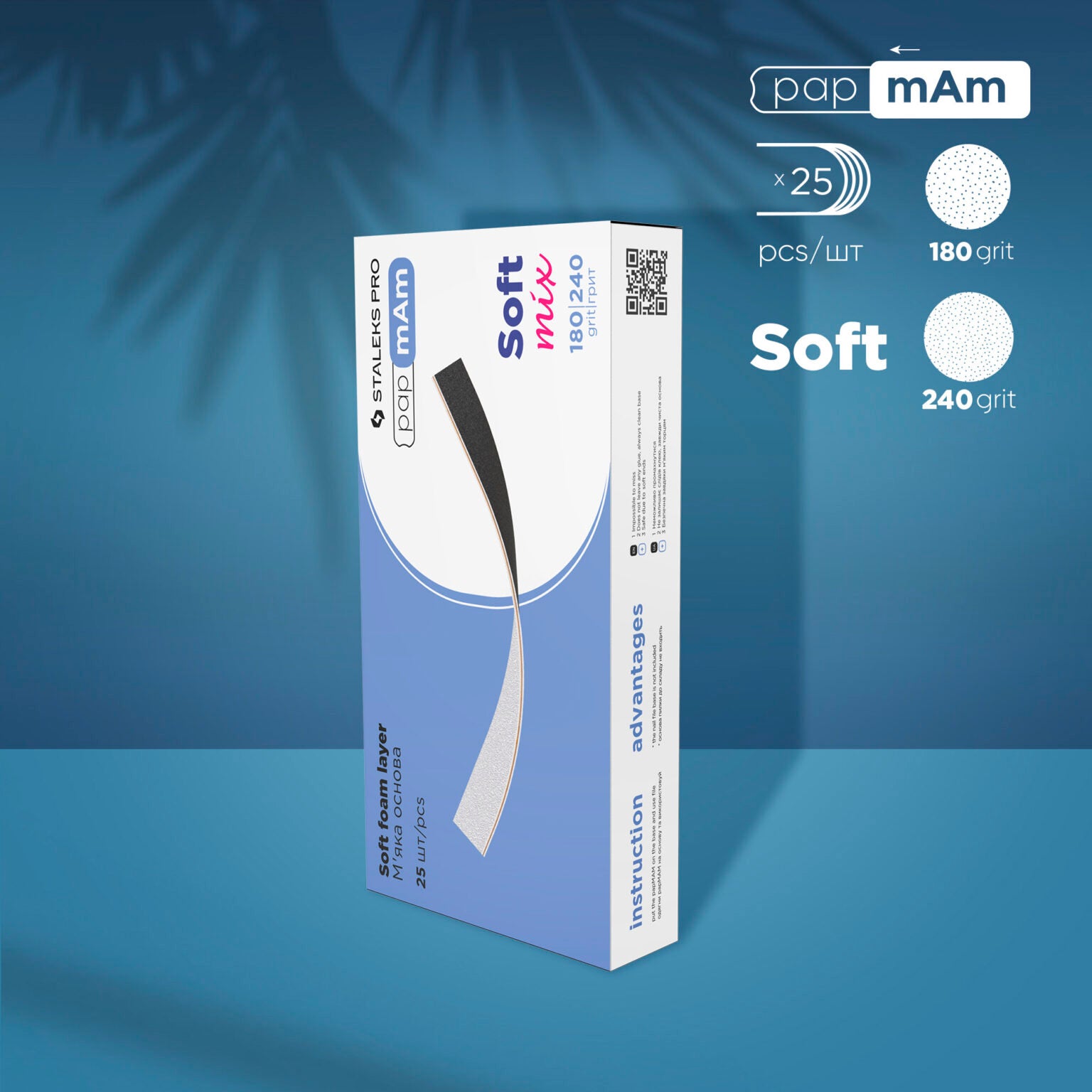 Staleks Disposable double-sided Files papmAm Mix on soft foam layer -  EXPERT 20 - Kentro Beauty Supplies Ireland