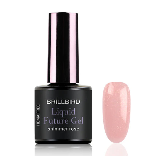 Brillbird Future Liquid Poly Gel - Shimmer Rose - Kentro Beauty Supplies Ireland
