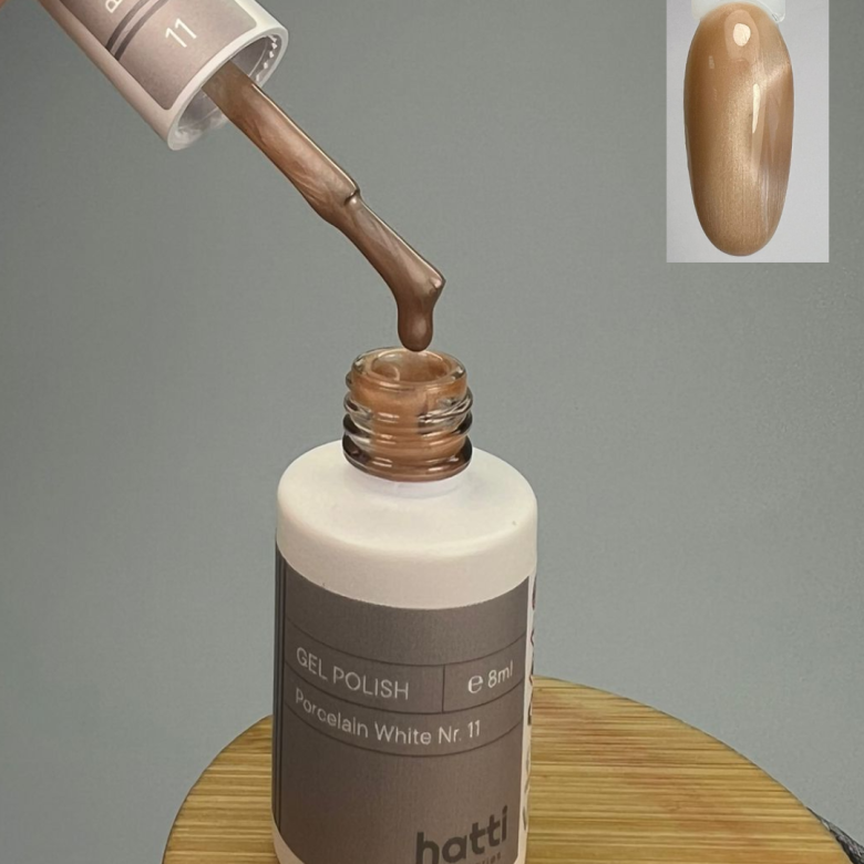 hatti Porcelain White cat eye gel polish N11/8ml - Kentro Beauty Supplies Ireland