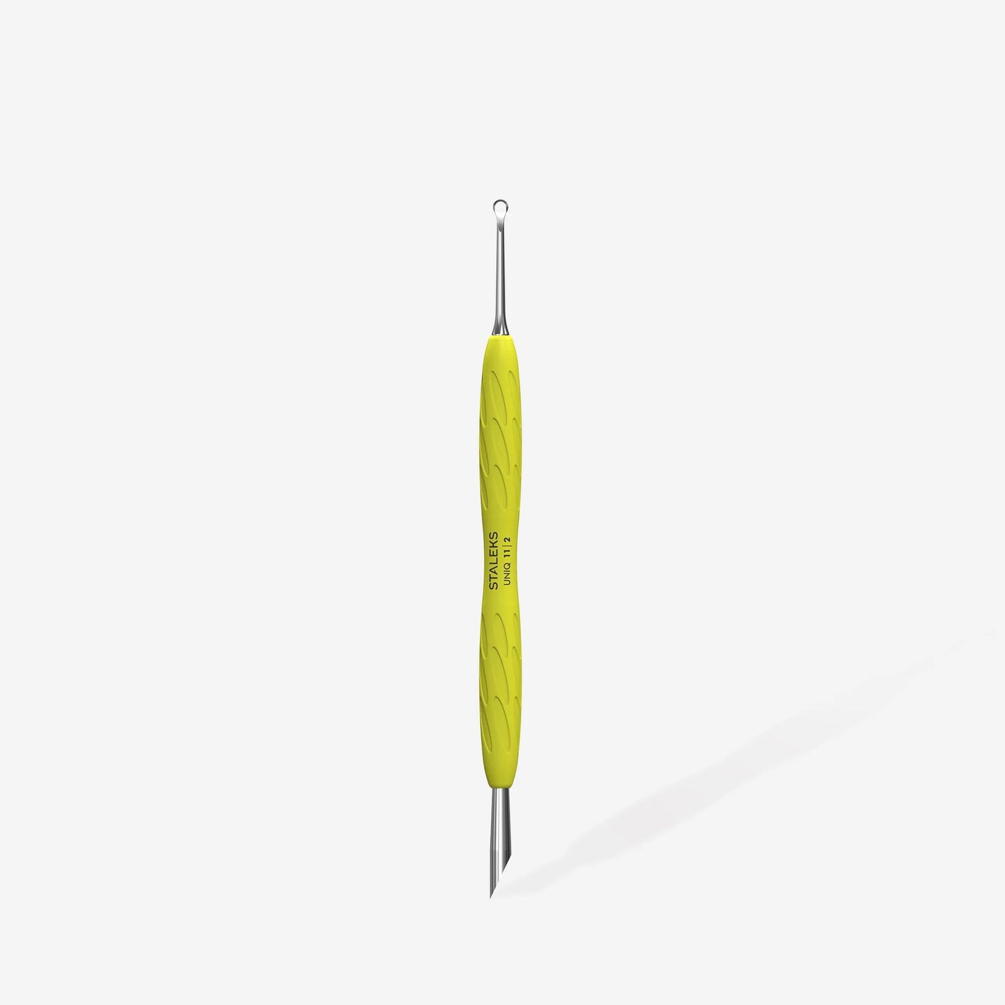 Staleks Manicure pusher Gummy with silicone handle UNIQ 11 TYPE 2 (beveled and loop pusher)