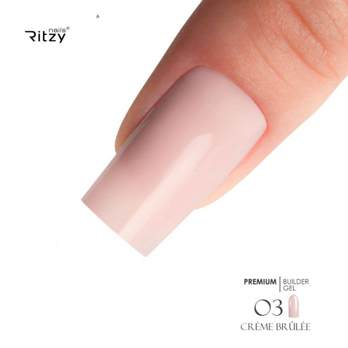 Ritzy PREMIUM Builder Gel - CREME BRULEE 03 - Kentro Beauty Supplies Ireland