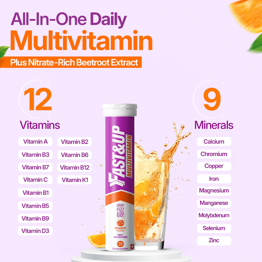 FAST&UP Multivitamins - Daily Immunity Support - Kentro Beauty Supplies Ireland