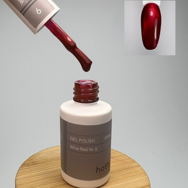 hatti Wine Red Cat Eye Gel Polish N6/8ml - Kentro Beauty Supplies Ireland