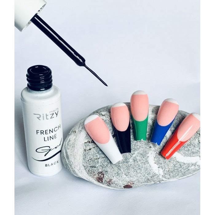 Ritzy FRENCH LINE Gel - BLACK ( with a thin brush)