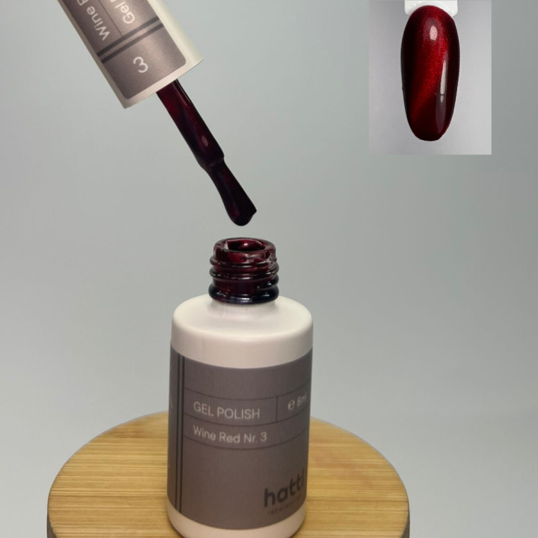 hatti Wine Red Cat Eye Gel Polish N3/8ml - Kentro Beauty Supplies Ireland
