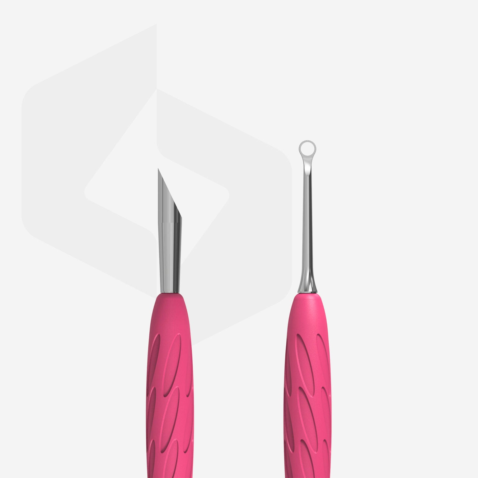 Staleks Manicure pusher Gummy with silicone handle UNIQ 11 TYPE 2 (beveled and loop pusher) - Kentro Beauty Supplies Ireland