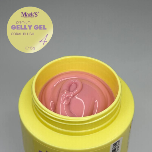 Mack’s Gelly Gel - Coral Blush 4/15ml - Kentro Beauty Supplies Ireland