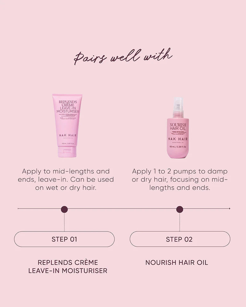 NAK Nourish Hair Oil 100ml - Kentro Beauty Supplies Ireland