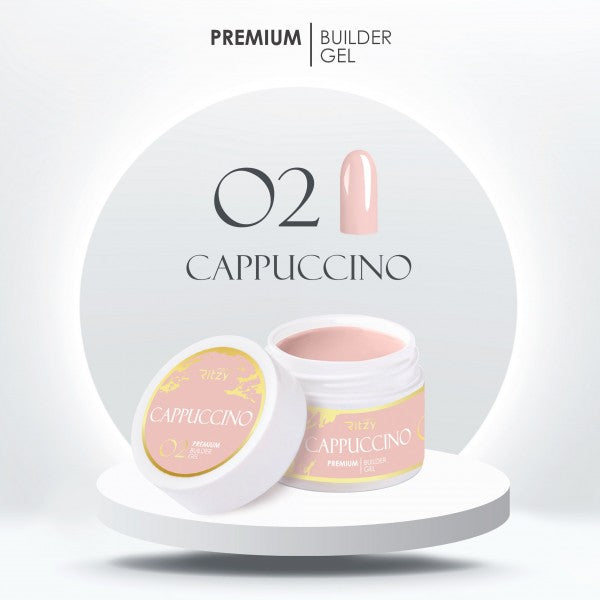 Ritzy PREMIUM Builder Gel - CAPPUCCINO 02 - Kentro Beauty Supplies Ireland